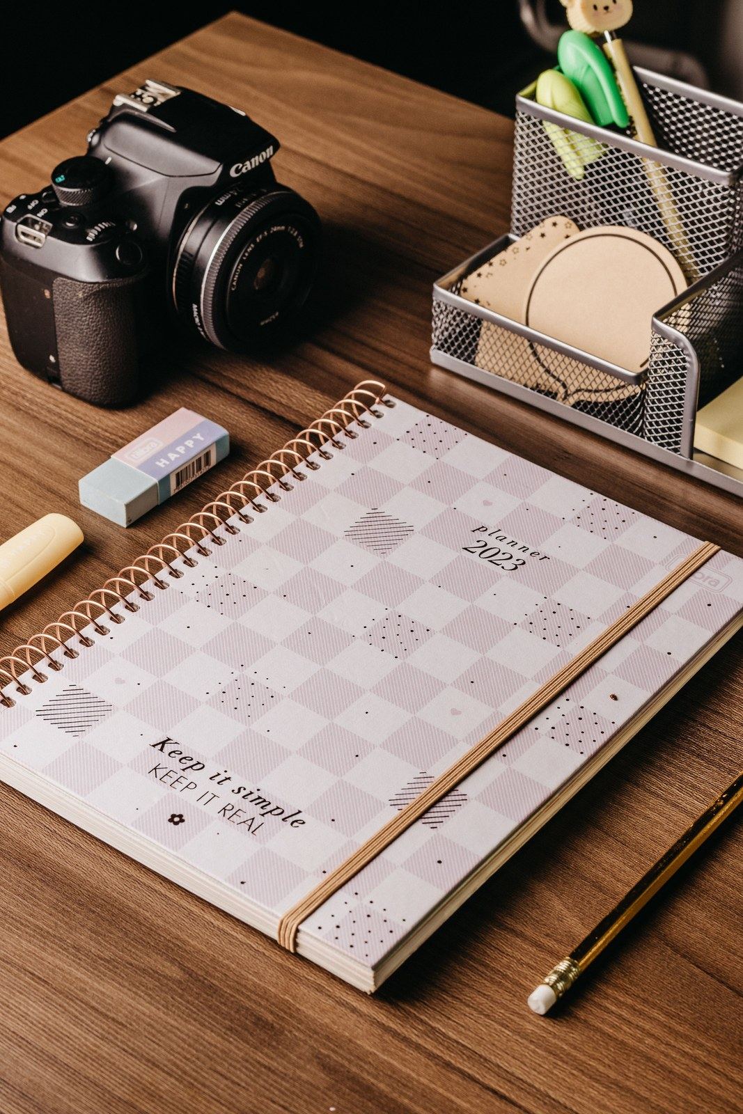 Modern desk set and stationery idea for a seven year anniversary gift